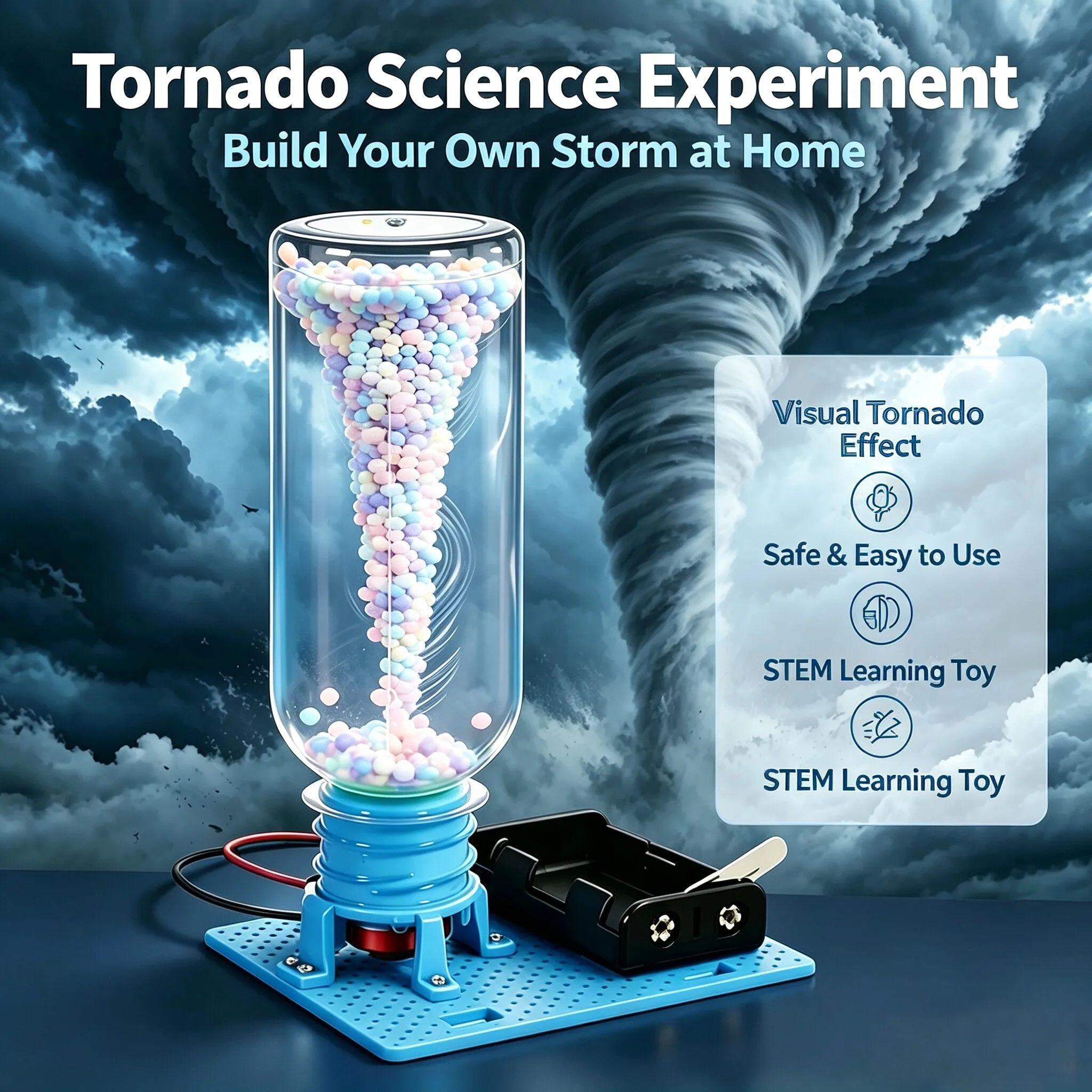 Science Nature - ﻿ Electric Vortex Tornadoes DIY Assembly