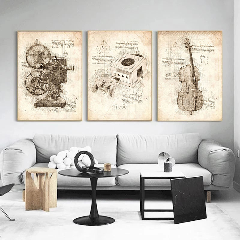 Vintage Abstract Da Vinci Insp - Star Map Poster review and price