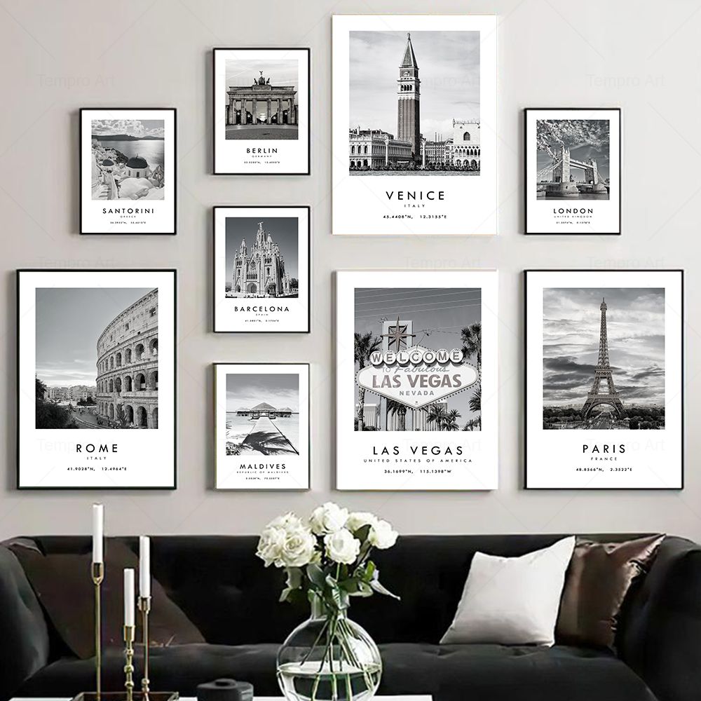 Black White City Travel Photog - Star Map Poster review and price