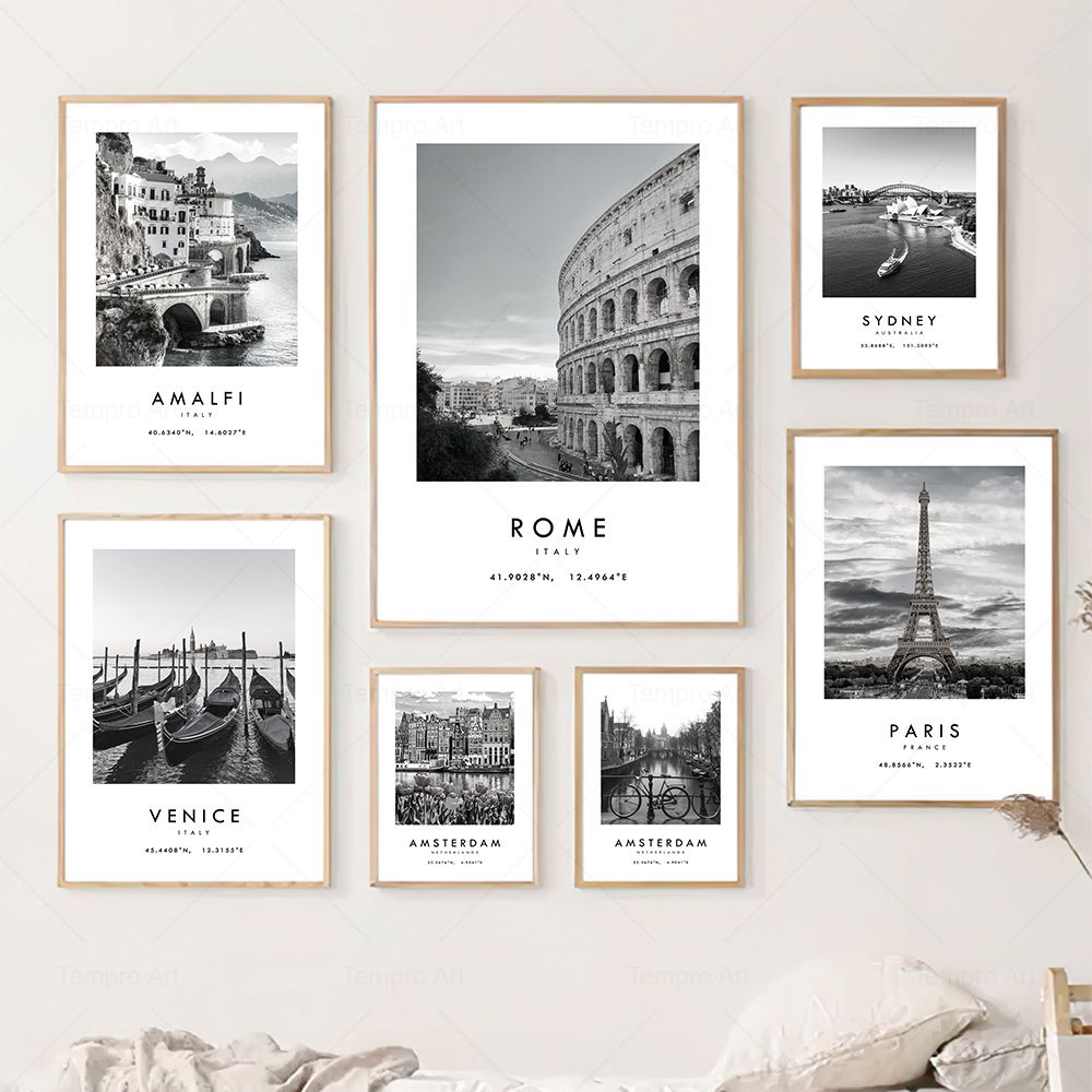 Black White City Travel Photog - Star Map Poster review and price