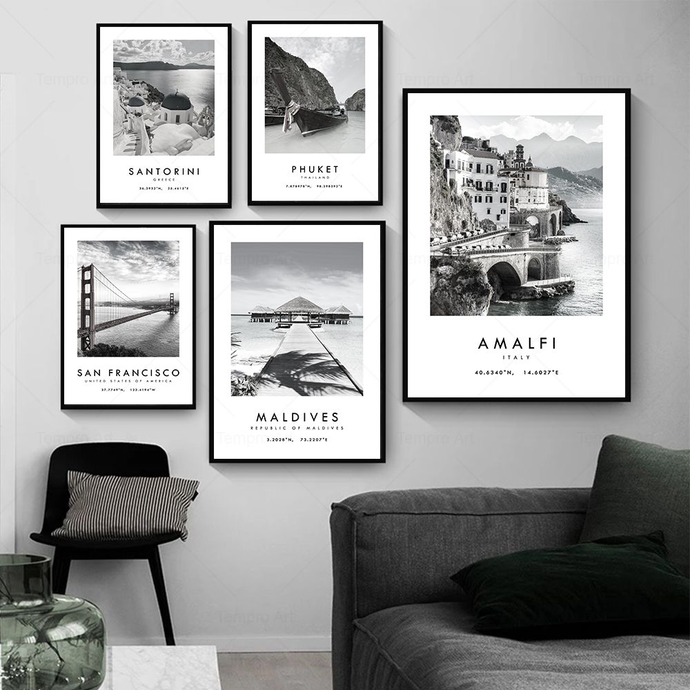 Black White City Travel Photog - Star Map Poster review and price