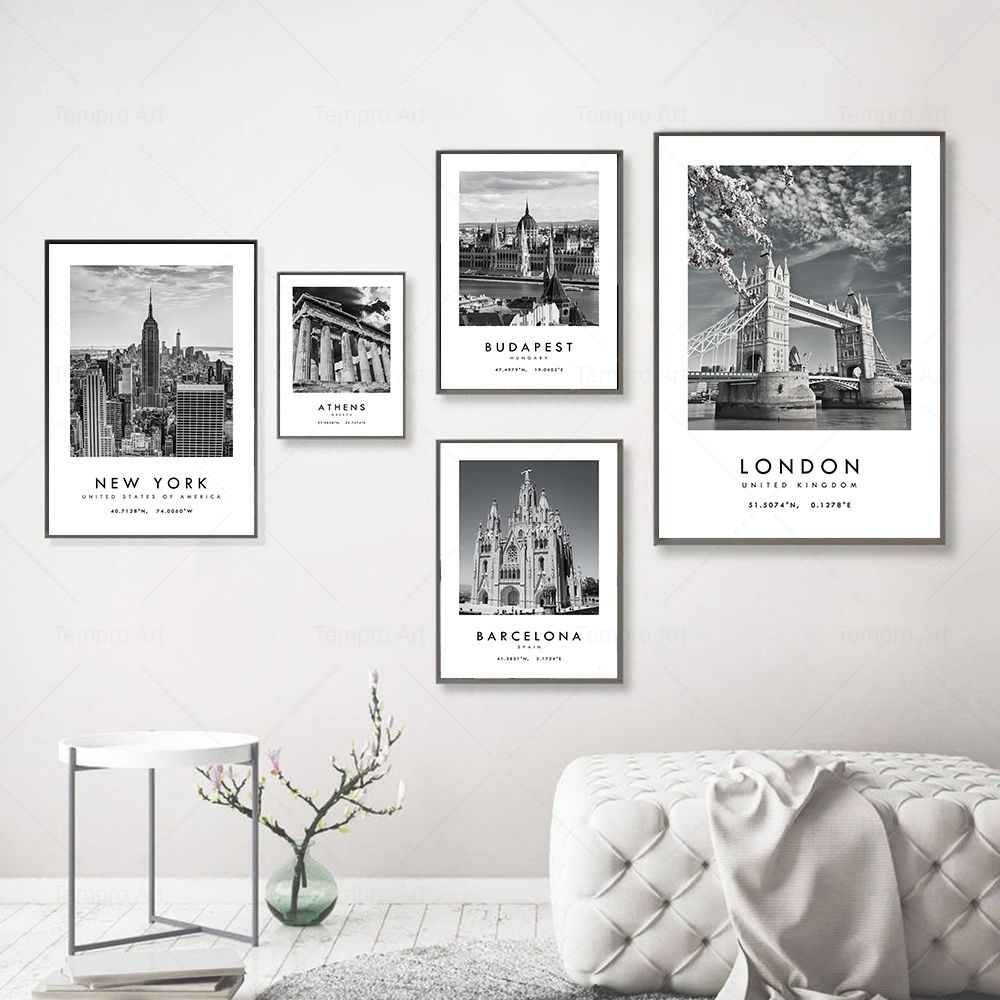 Black White City Travel Photog - Star Map Poster review and price