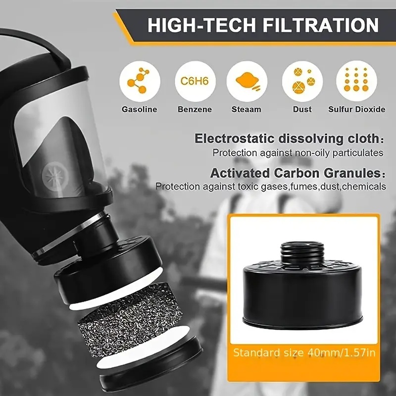 MF14 Full Gas Mask Reusable re - Science And Invention review and price