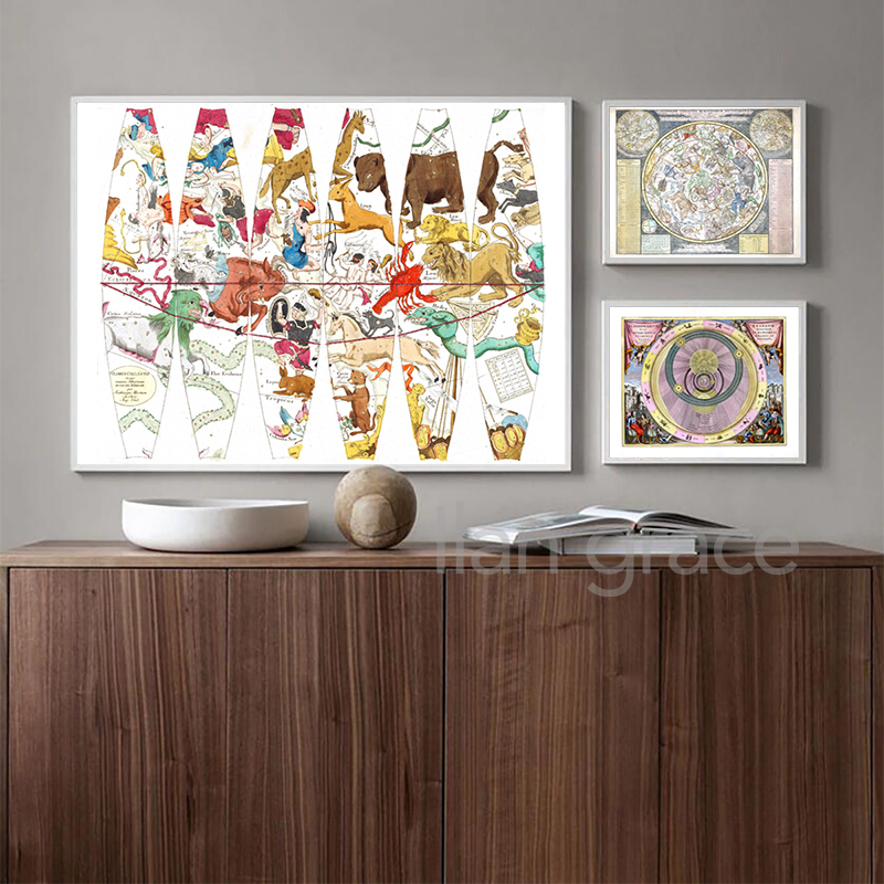 Vintage Astrological Star Char - Star Map Poster review and price