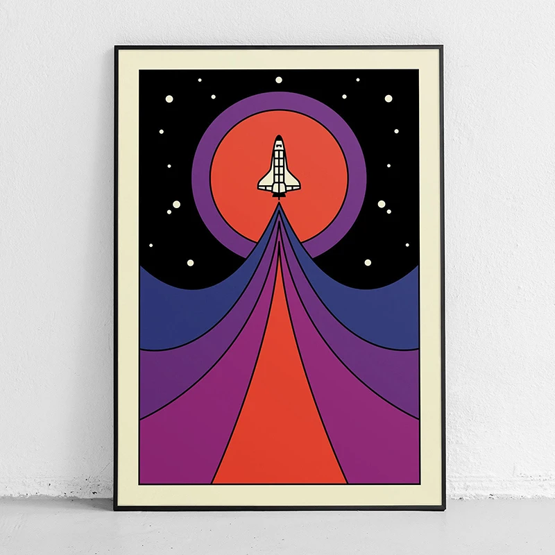 Retro Abstract Space Shuttle S - Star Map Poster review and price