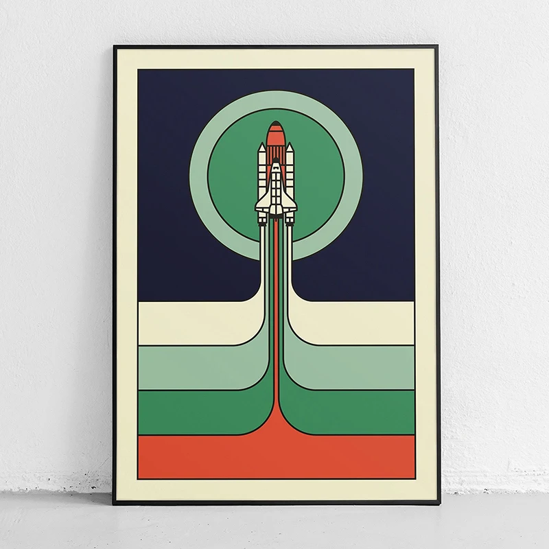 Retro Abstract Space Shuttle S - Star Map Poster review and price