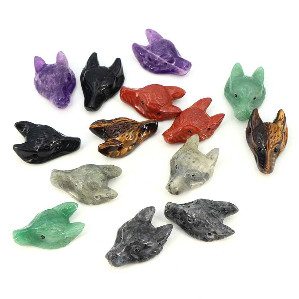 40mm Wolf Head Stone Pendant N - Science Nature review and price