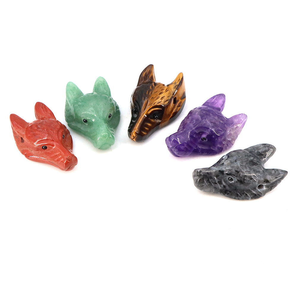 40mm Wolf Head Stone Pendant N - Science Nature review and price