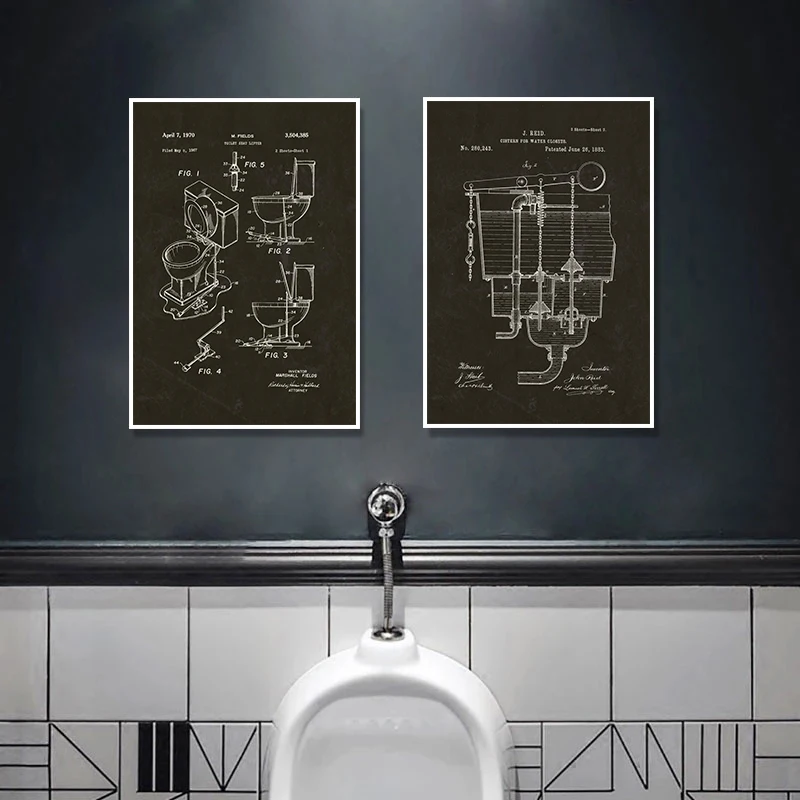 Modern Toilet Paper Blueprint  - Star Map Poster review and price