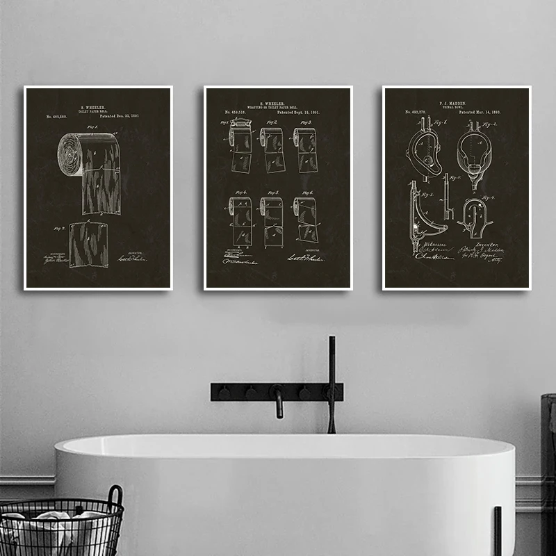 Modern Toilet Paper Blueprint  - Star Map Poster review and price
