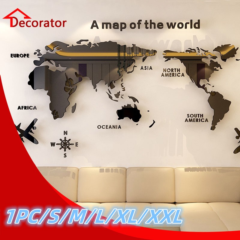 Nordic World Map Acrylic 3D Wa - Star Map Poster review and price