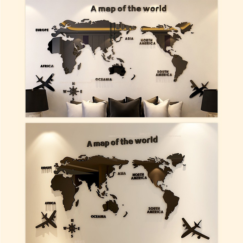Nordic World Map Acrylic 3D Wa - Star Map Poster review and price