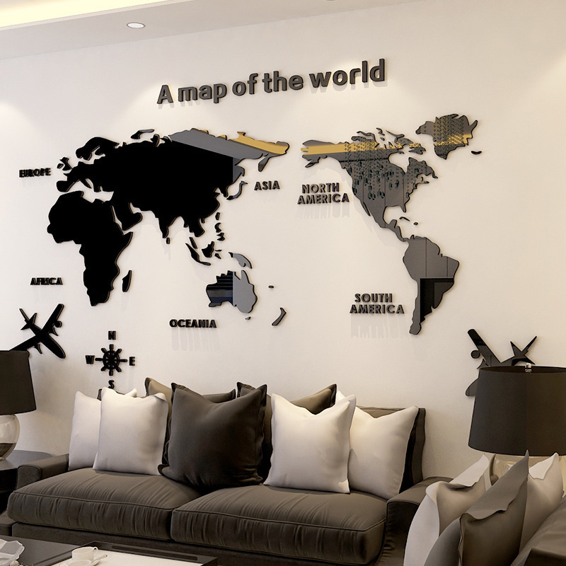 Nordic World Map Acrylic 3D Wa - Star Map Poster review and price