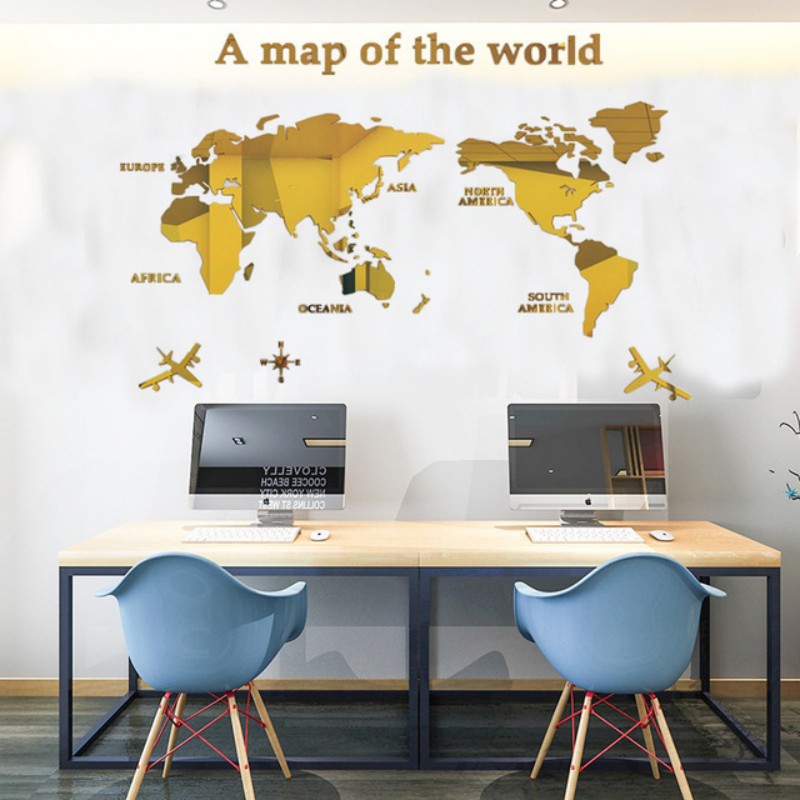 Nordic World Map Acrylic 3D Wa - Star Map Poster review and price